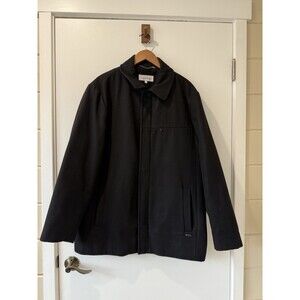 Calvin Klein Men's Jacket Wool Blend Coat Black L Heritage Quiet Luxury Elevated